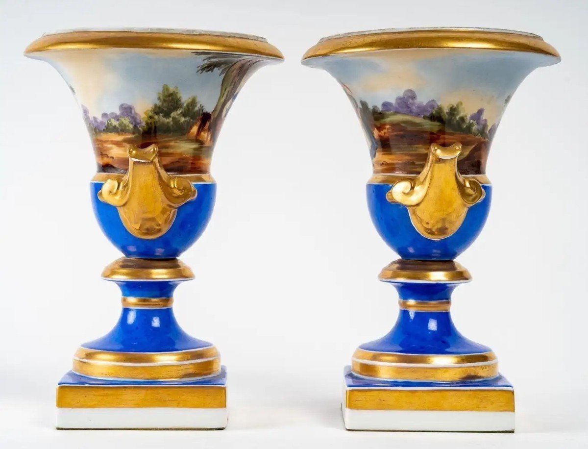 Pair Of Vases, Napoleon III, 19th Century Antique.-photo-4