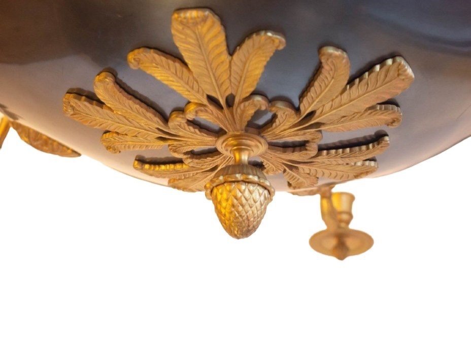 Lustre d'époque Empire,  19éme Siècle.-photo-5