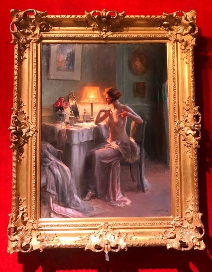 Painting Signed Delphin Enjolras, Oil On Canvas.