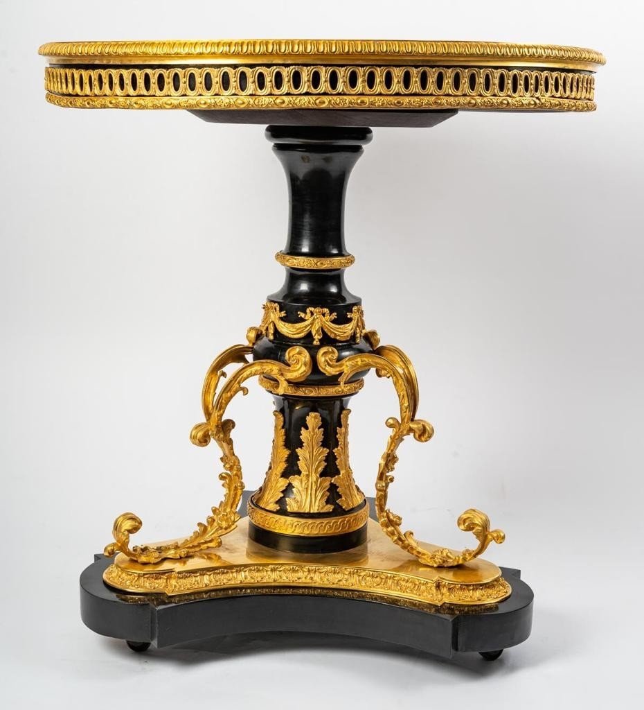 Sèvre Pedestal Table, Louis XVI Style, 19th Century-photo-5