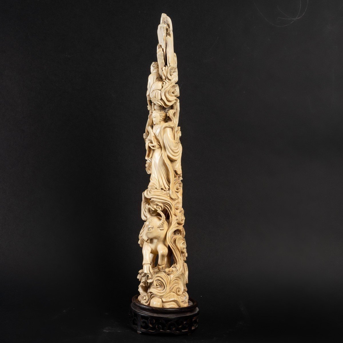 Mammuthus Ivory Sculpture From The Far East-photo-5