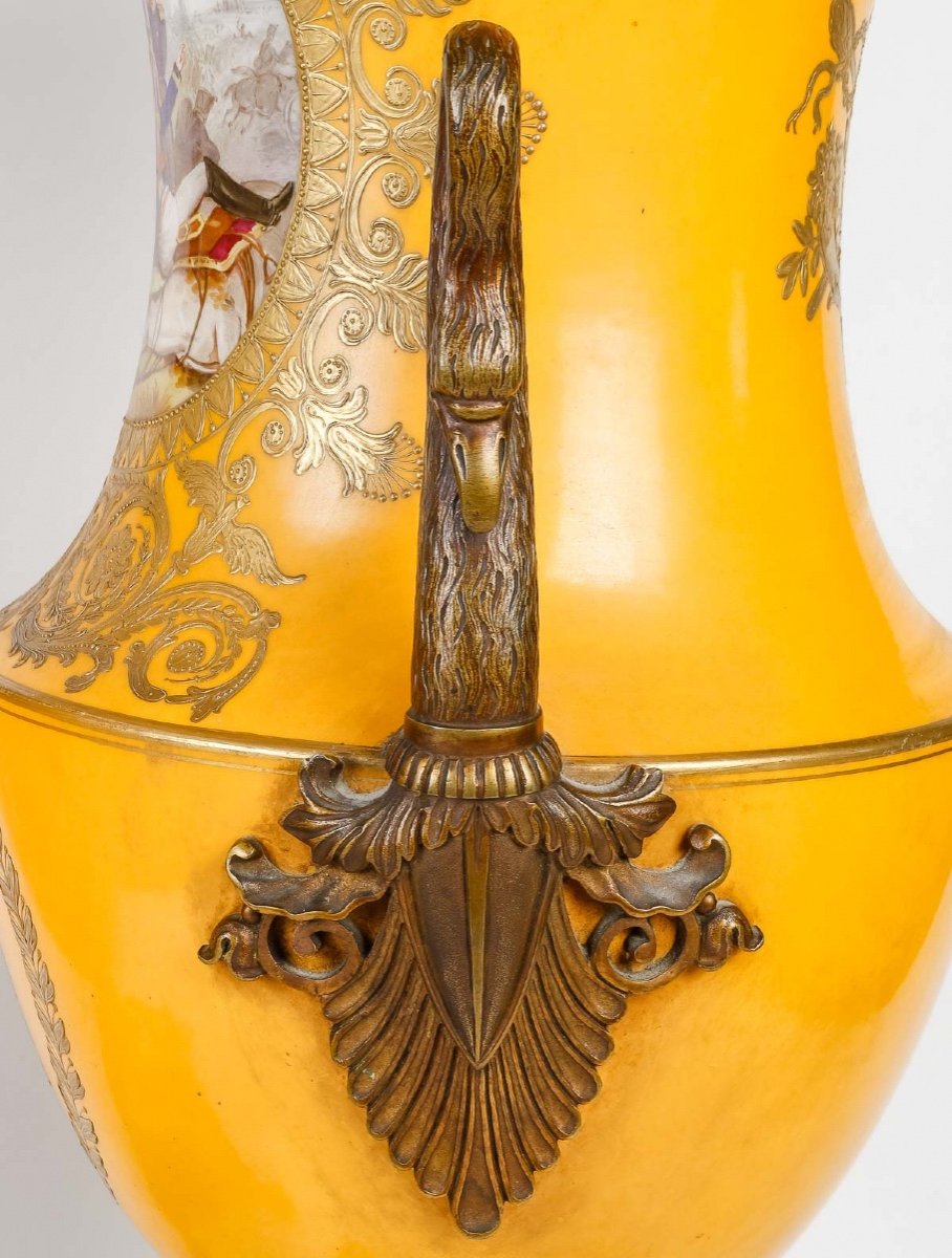 Pair Of Sévres Vases, Porcelain, 19th Century.-photo-7