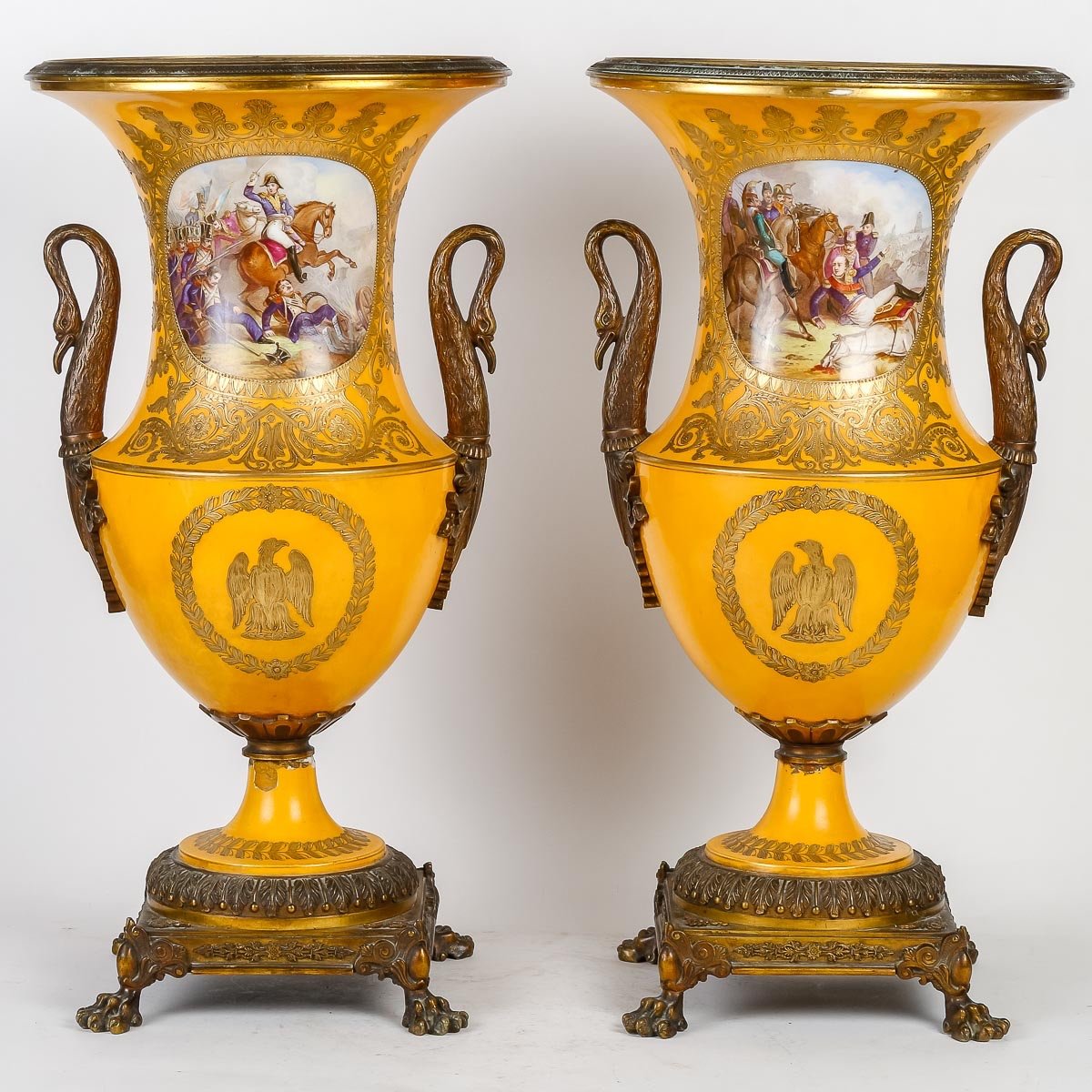 Pair Of Sévres Vases, Porcelain, 19th Century.