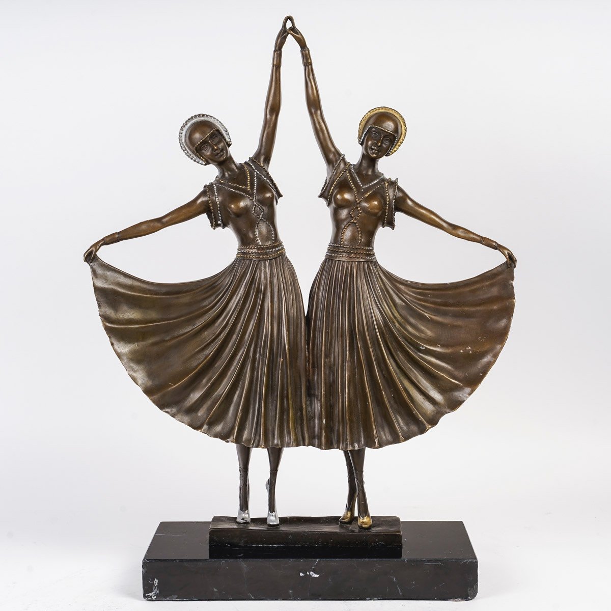 Sculpture En Bronze En Marbre Noir, 19éme Siécle 