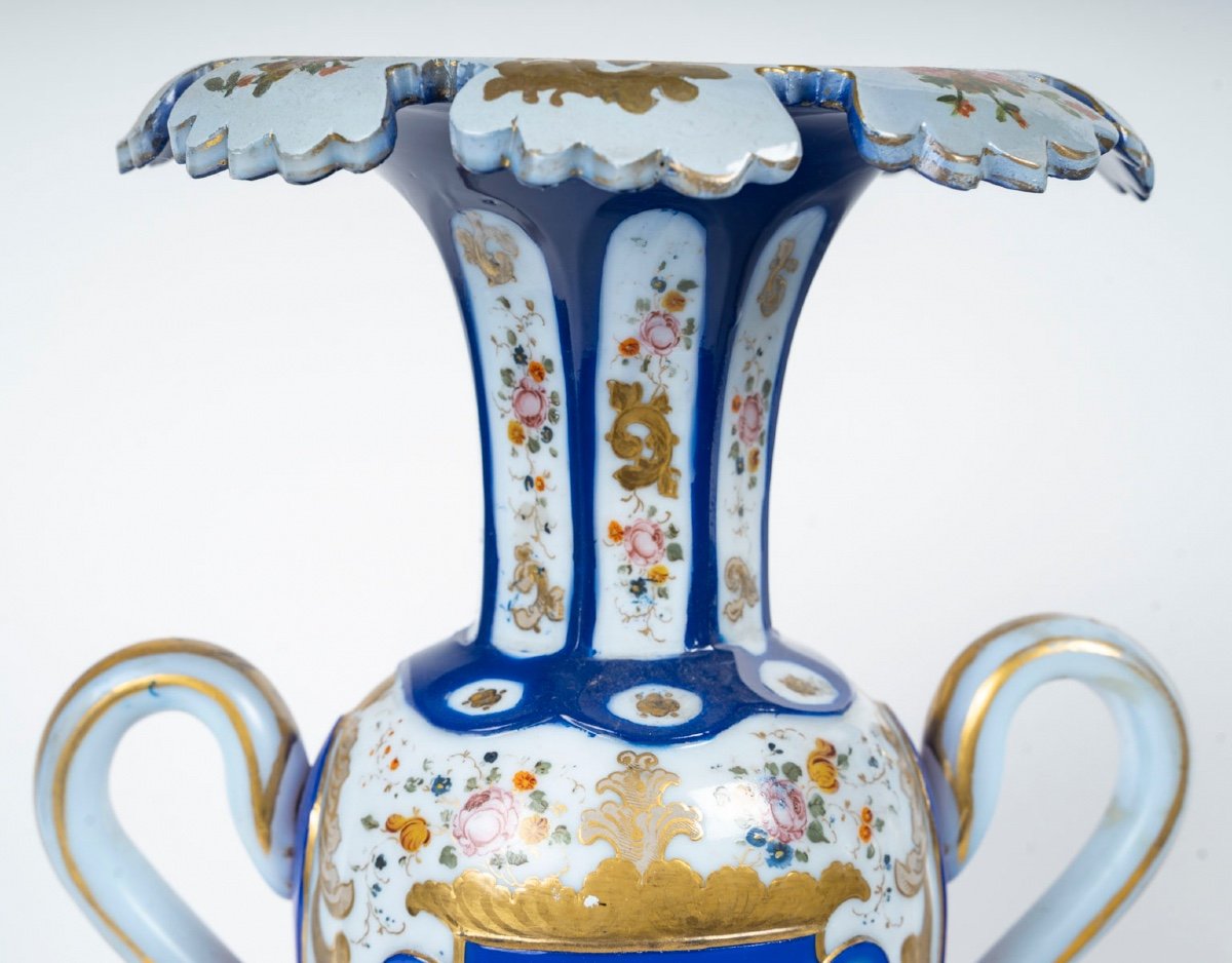 Rare Paire De Vase Overlay, Charles X, 1830-1840-photo-2