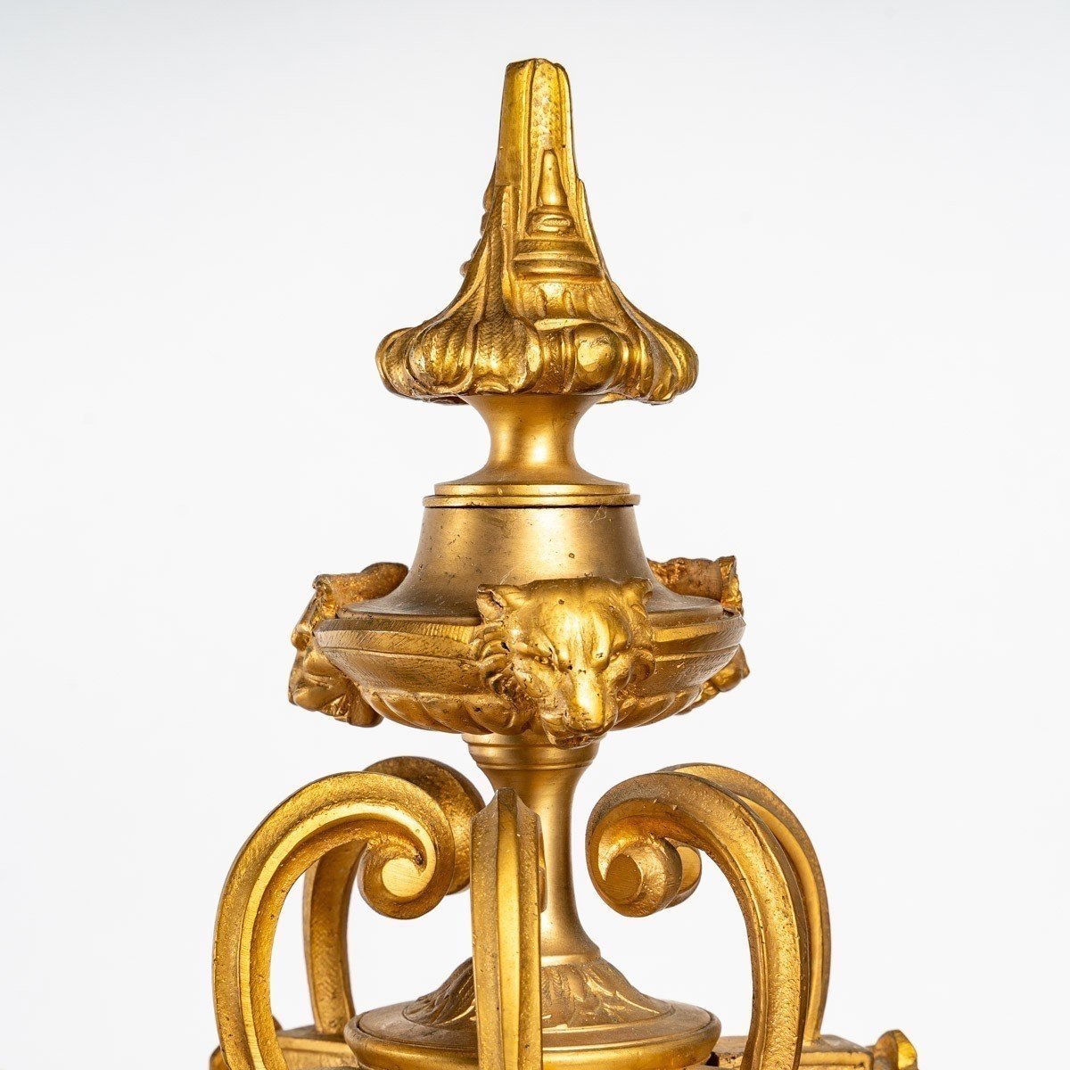 Duo de Chandelièrs En Bronze, Du 19éme Siècle. -photo-3