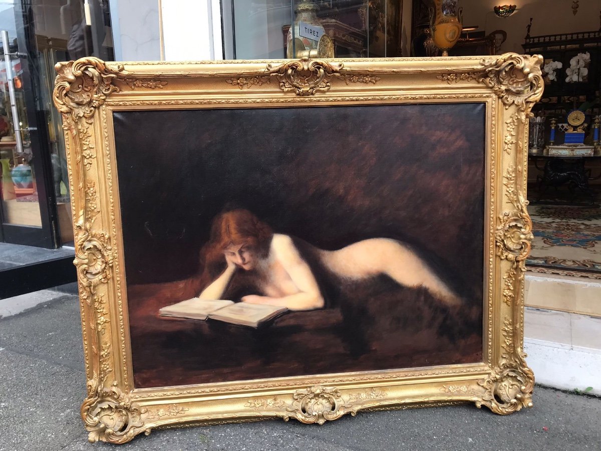Tableaux "La Liseuse", Jean jaque henner, exposé au musée du LOUVRE-photo-5