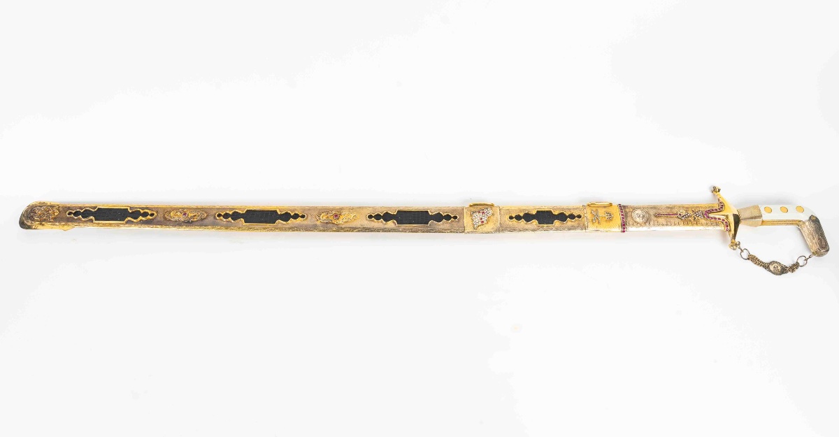Sabre Historique Unique – Offert Au Ministre De L’intérieur D’arabie Saoudite (années 1950)-photo-1