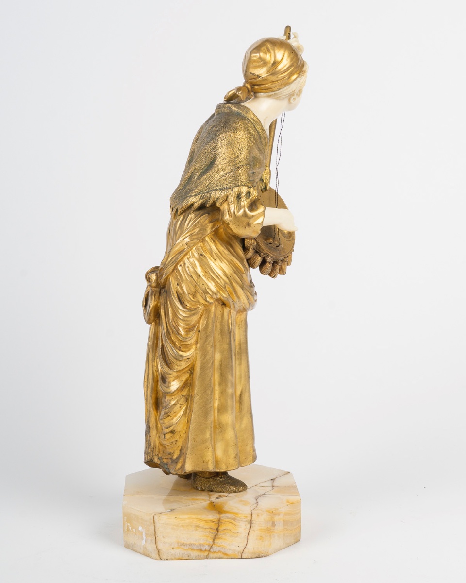 Chryséléphantine In Bronze And Ivory, Signed Alonzo – 19th Century-photo-3