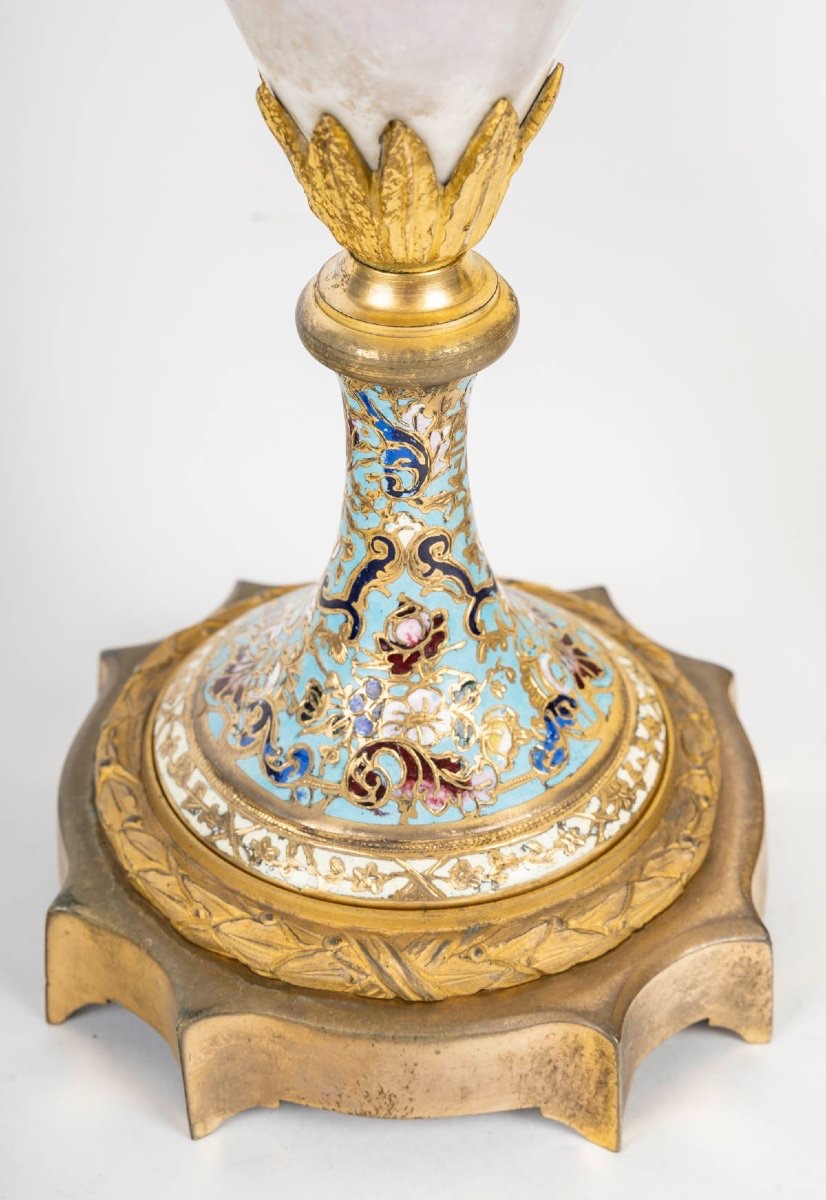Grands vases en porcelaine de Sèvres, 19e siècle-photo-7