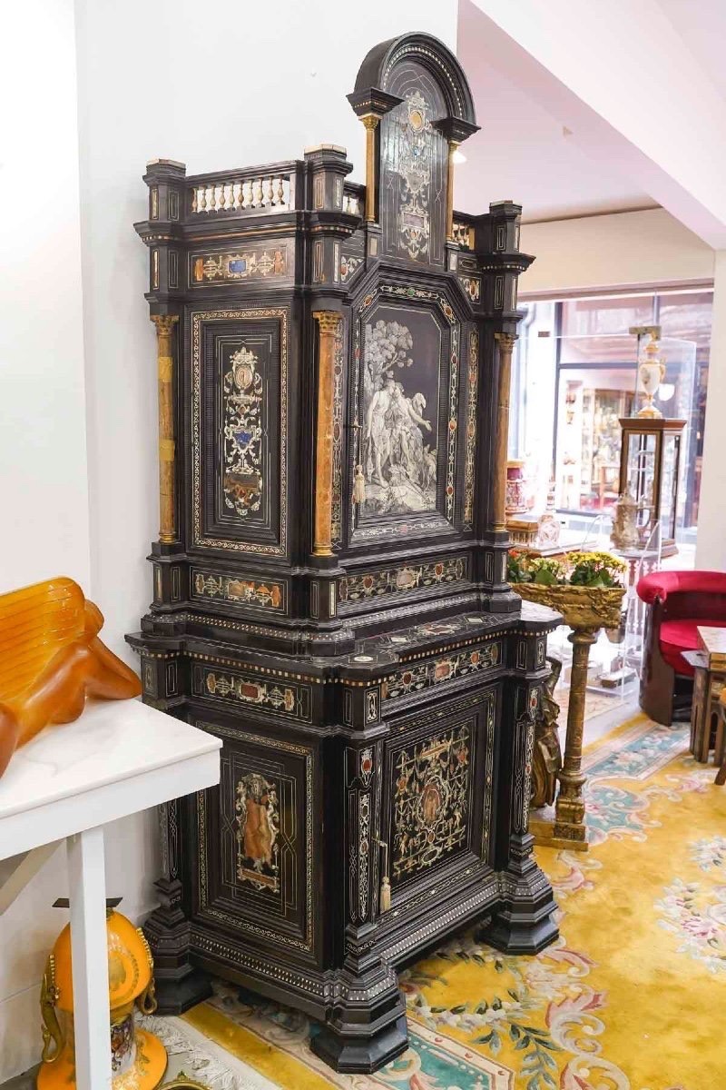 Cabinet en ébène et ivoire – Fin du 18éme siècle-photo-2