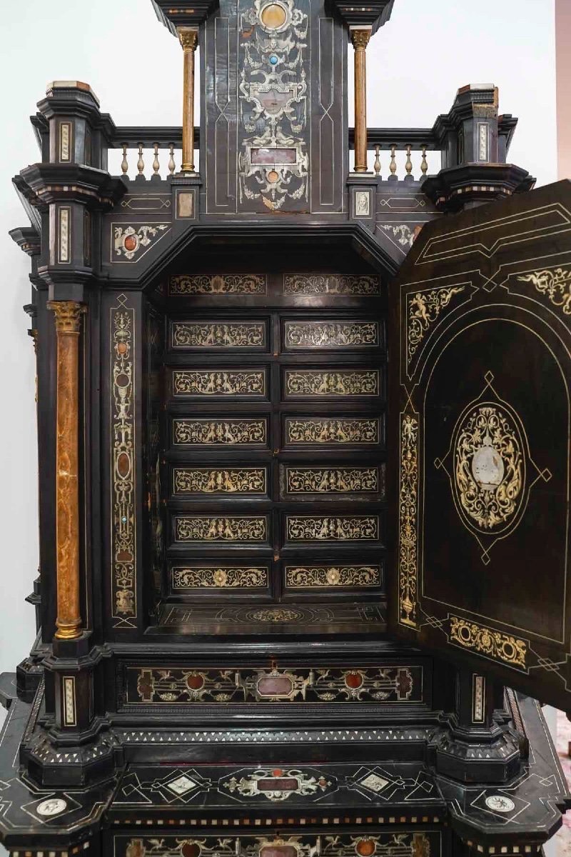 Cabinet en ébène et ivoire – Fin du 18éme siècle-photo-3