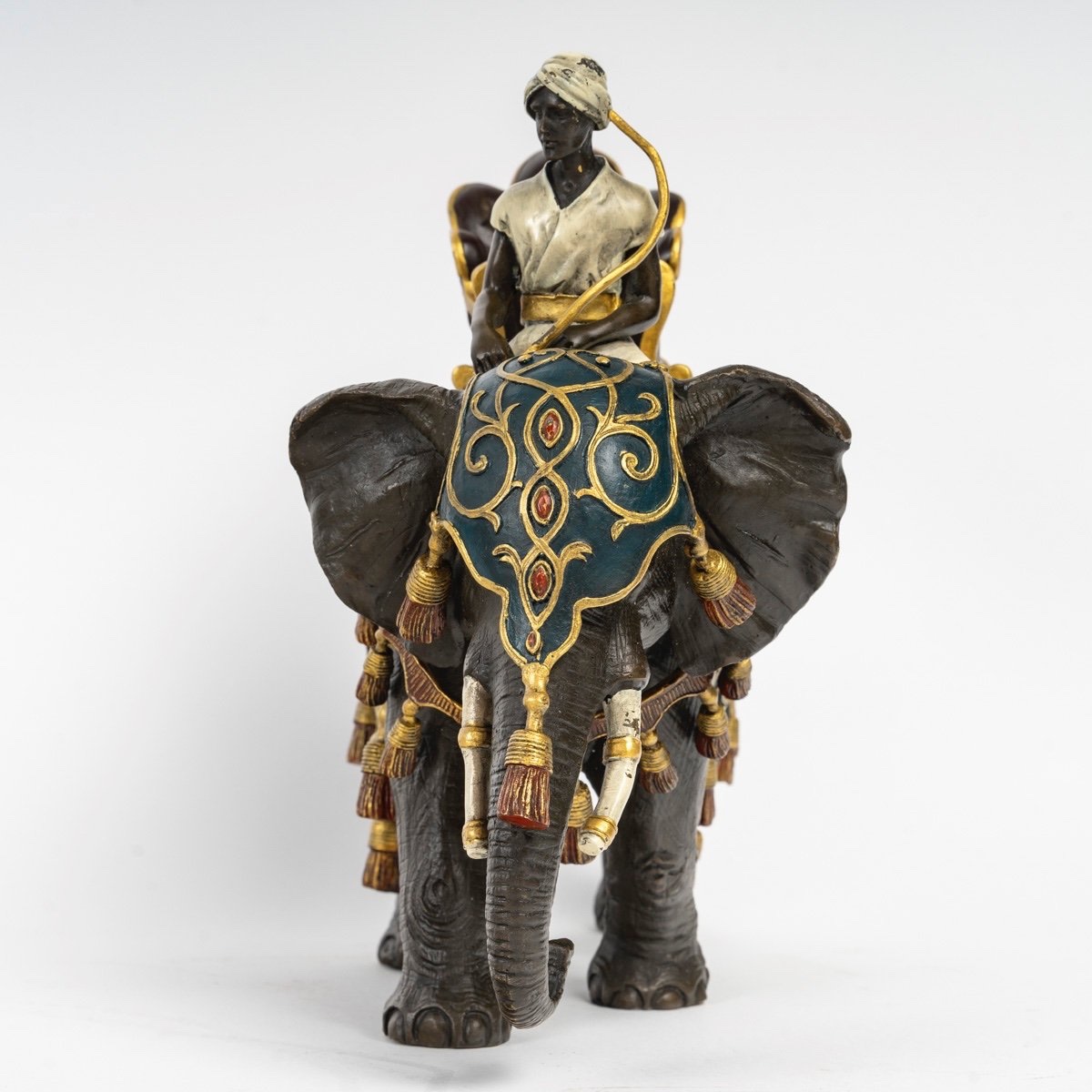 Bronze Elephant, Signed Franz Bergman, 19th Century-photo-3