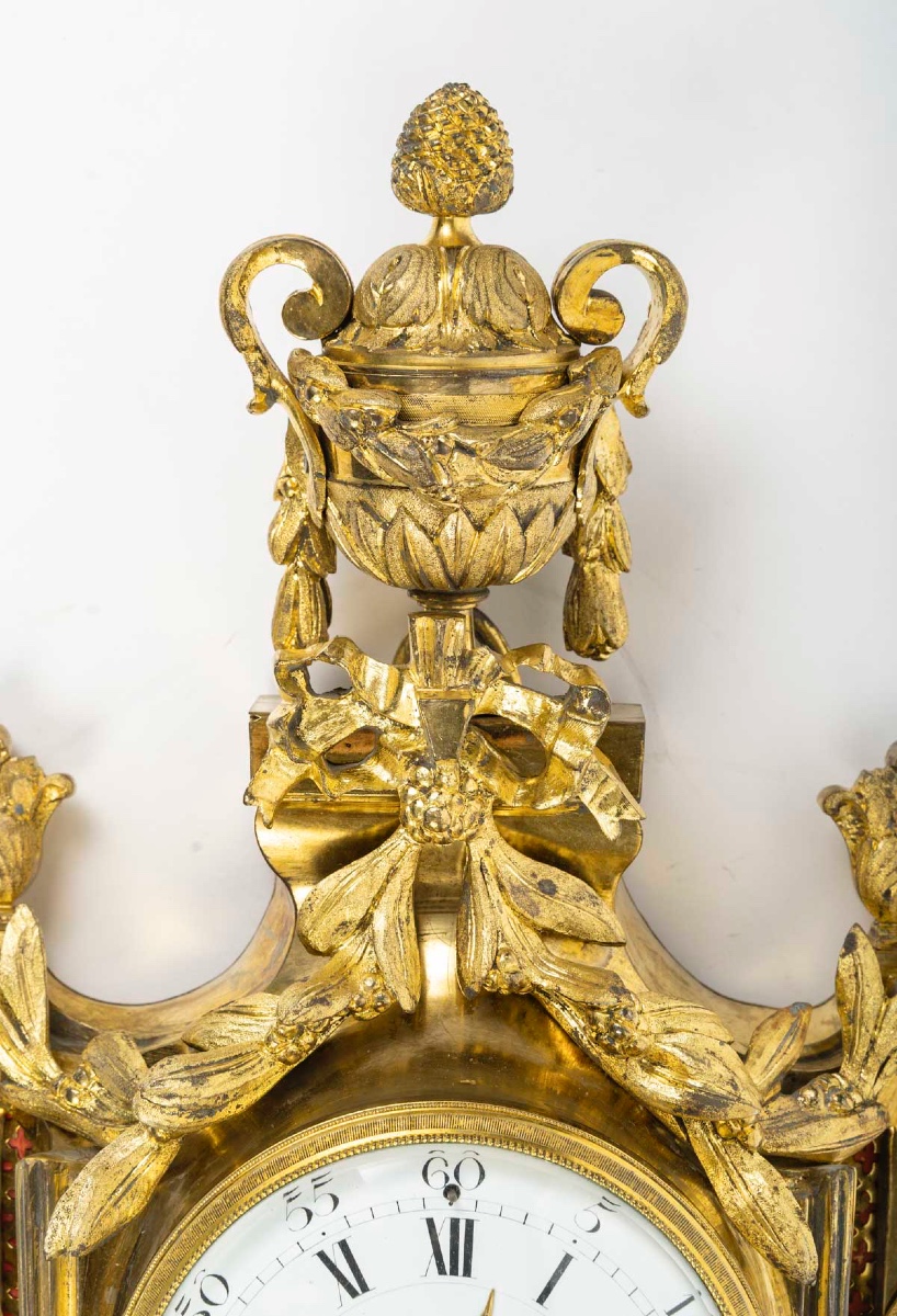 Cartel en bronze doré, 19ème siécle-photo-4