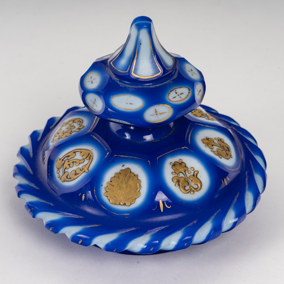 Paire de Tankards en Opaline Overlay Émaillée – Époque 19 Siècle-photo-4