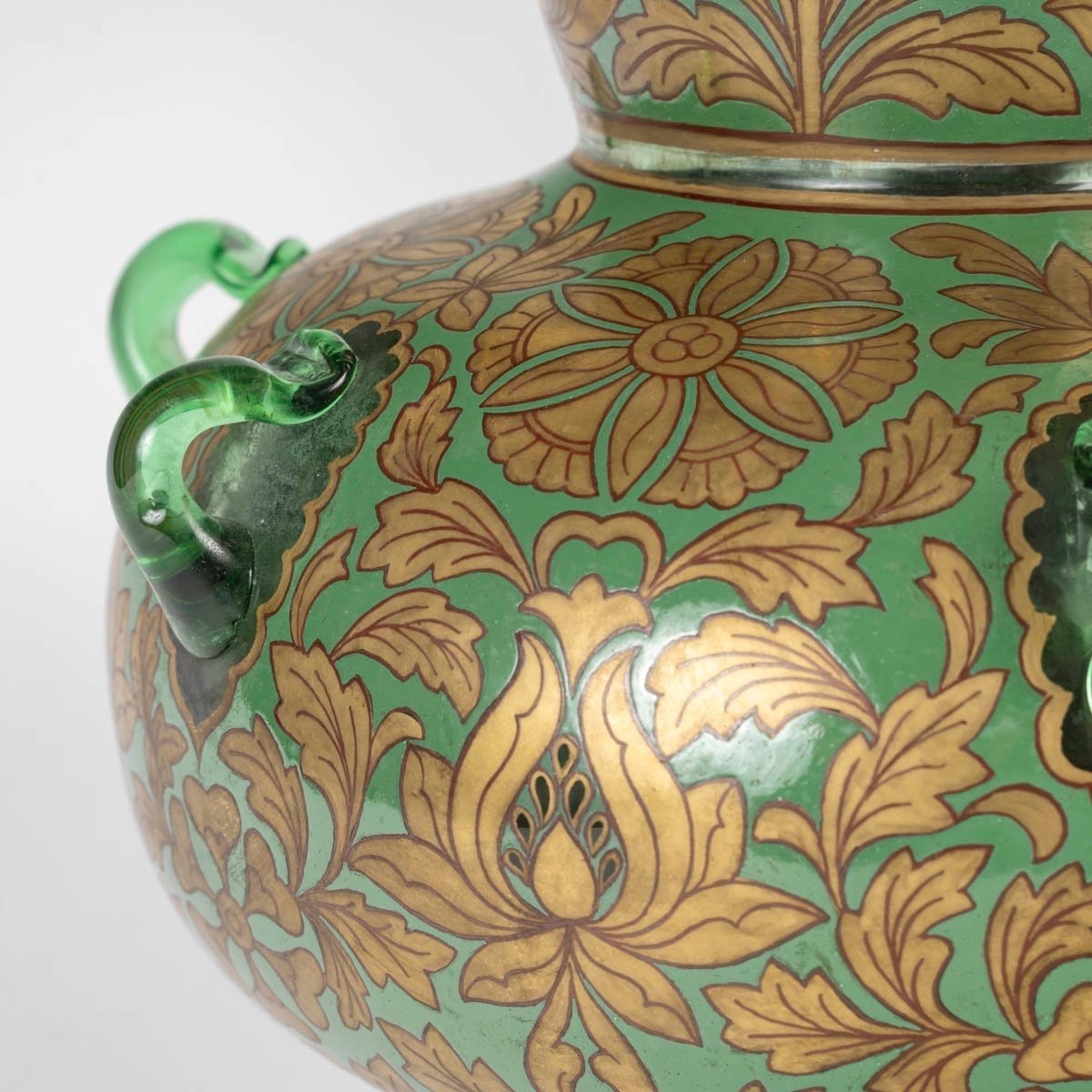 Paire de lampes orientalisantes en verre émaillé, attribuées à Philippe-Joseph Brocard, Paris.-photo-3