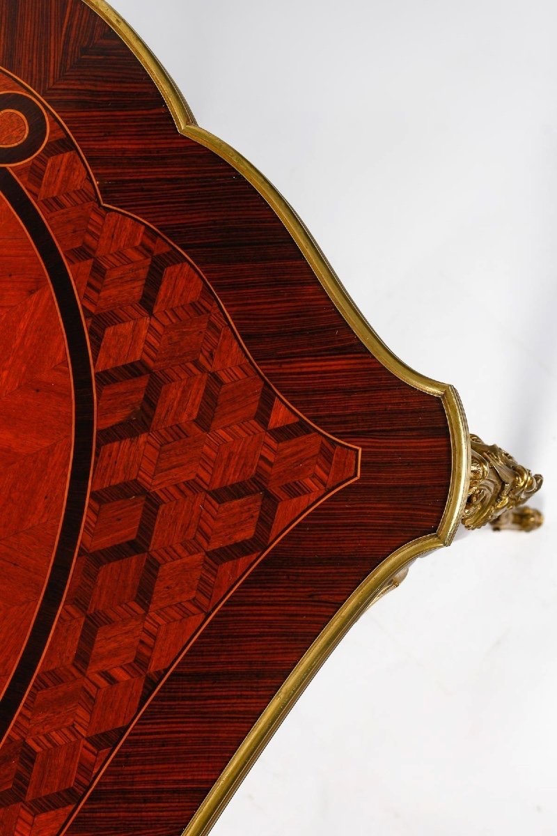 François Linke Style Marquetry Desk – 19th Century-photo-2