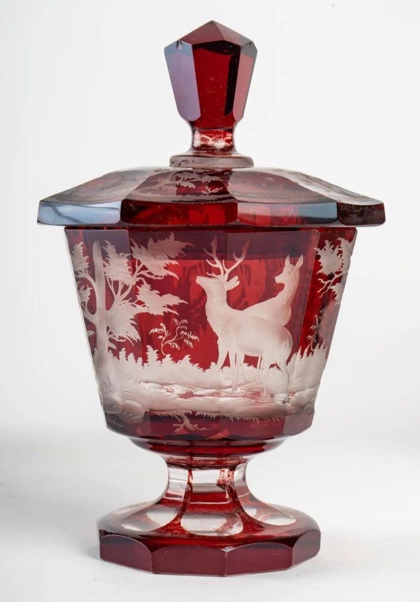 Engraved Bohemian Crystal Service – 19th Century-photo-3