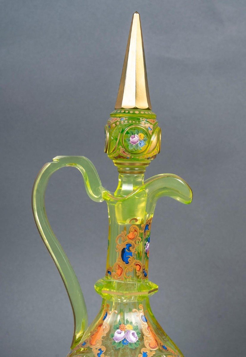 Rare Pair Of Gold-enameled Oralin Ewers, Attributed To Fath Ali Shah Qajar-photo-4