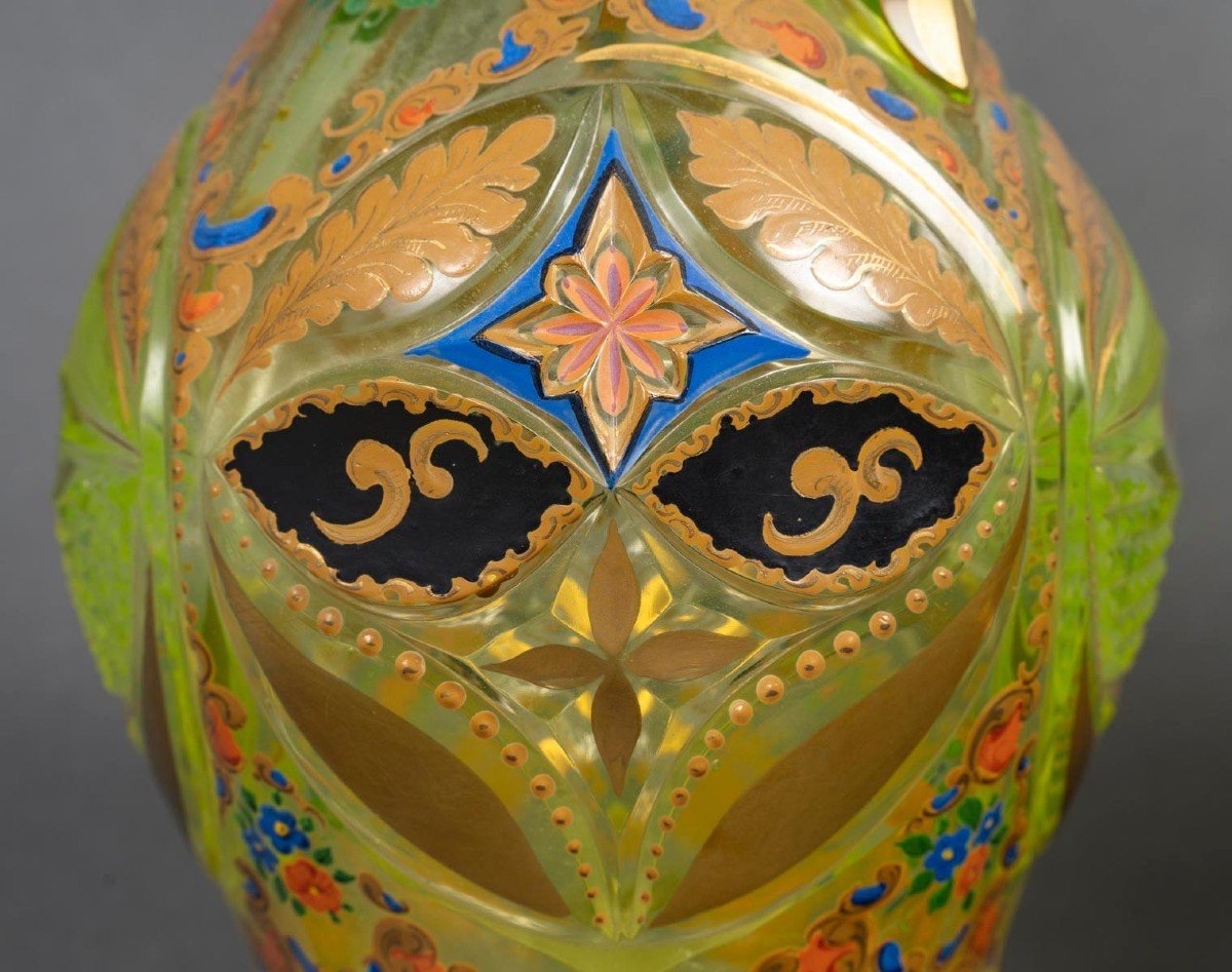 Rare Pair Of Gold-enameled Oralin Ewers, Attributed To Fath Ali Shah Qajar-photo-2