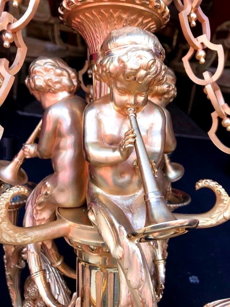 Louis XVI Style “arabesque With Children Musicians” Chandelier-photo-2