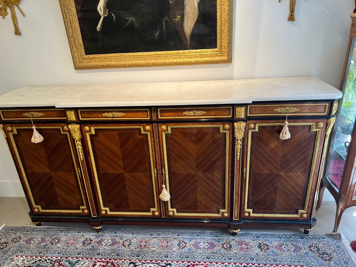 Grand buffet en acajou d’après Grohe, époque début 19e siècle-photo-2