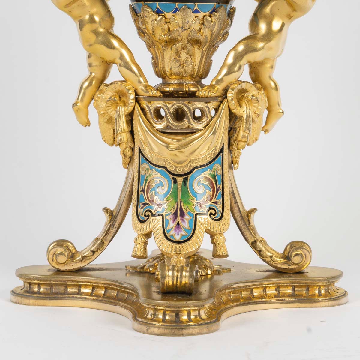 Rare Cloisonné Bronze Vase, 19th Century -photo-4