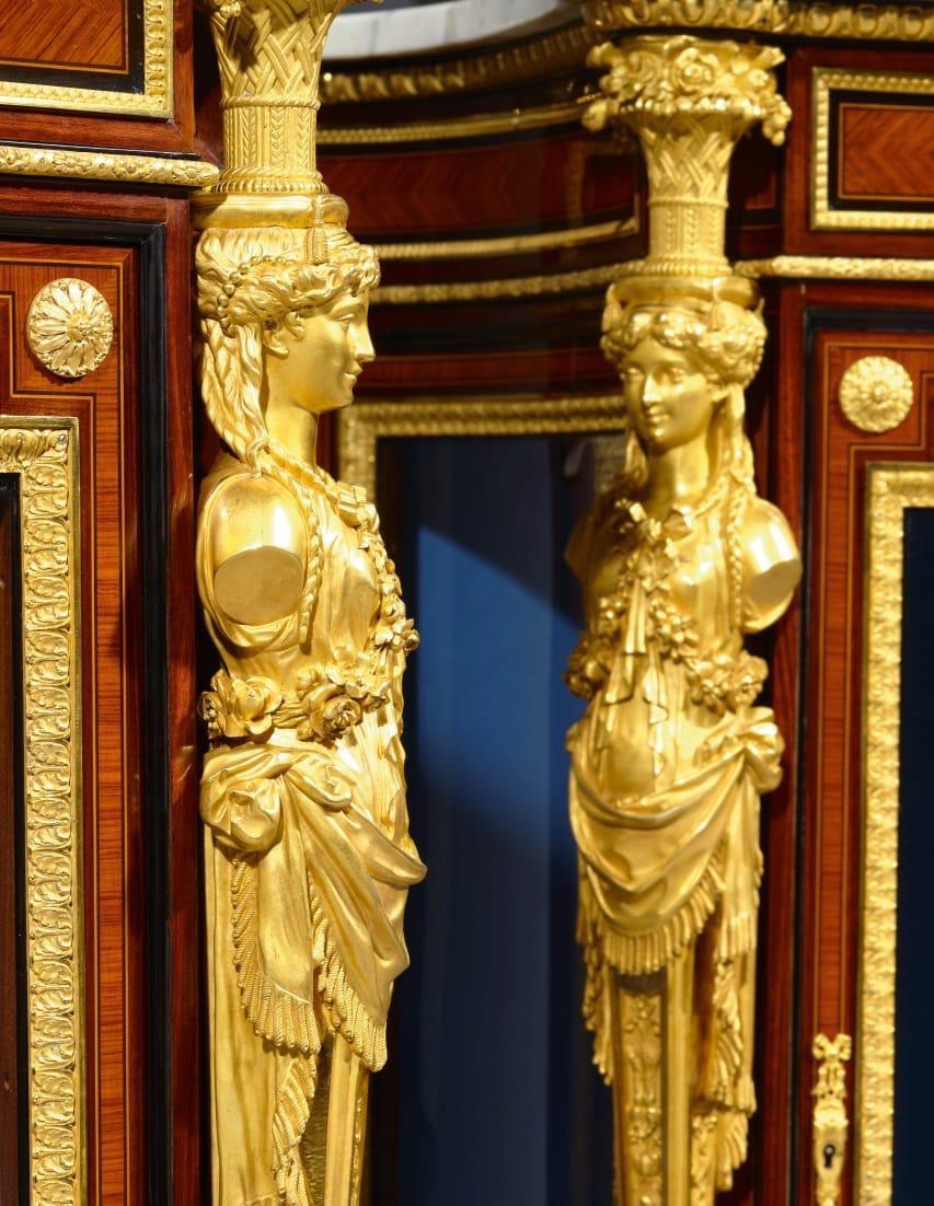 Pair Of Display Cabinets – Napoleon III Period, Fourdinois Stamp-photo-1