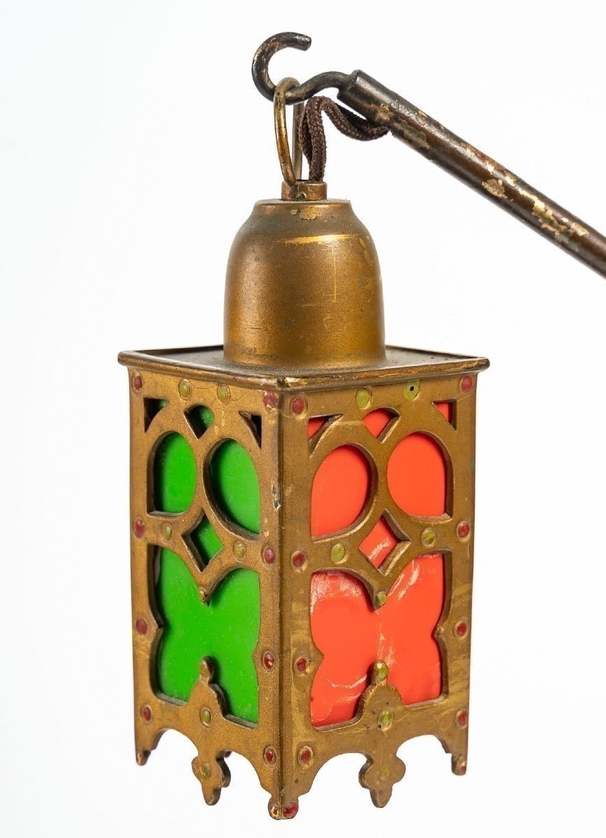 Electrified Vienna Bronze Lantern – 19th Century-photo-2
