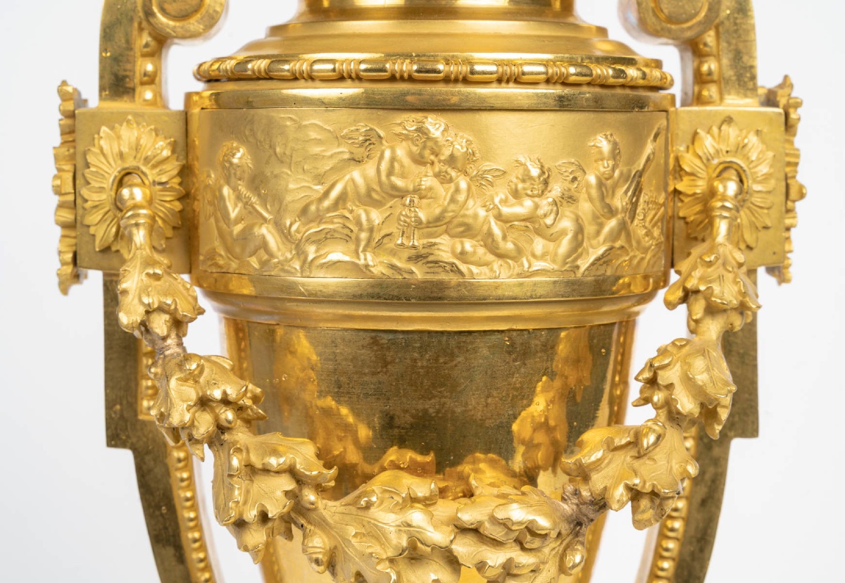 19th-century Gilt Bronze Vase Mounted As A Lamp-photo-4