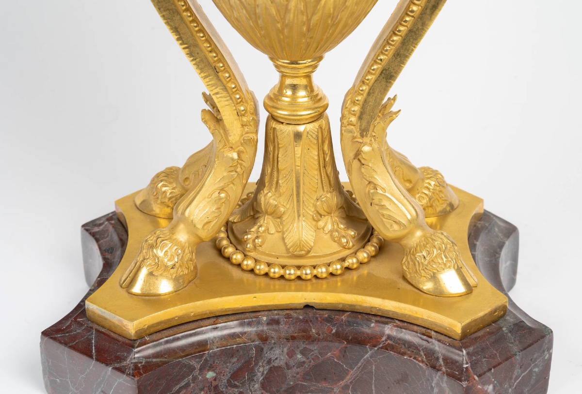19th-century Gilt Bronze Vase Mounted As A Lamp-photo-1