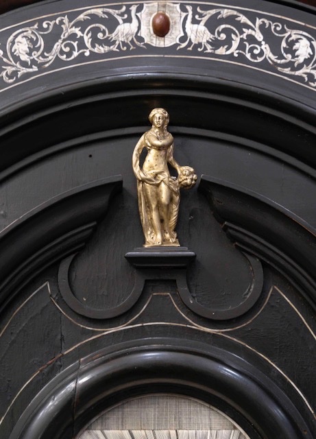 Large Ebony Cabinet, Ivory And Tortoiseshell Marquetry, Cites Certificate.-photo-2