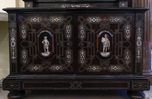 Large Ebony Cabinet, Ivory And Tortoiseshell Marquetry, Cites Certificate.-photo-4
