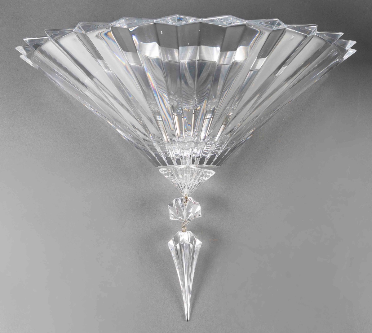 Pair Of Clear Baccarat Crystal Ceiling Lights, Mille Nuits Collection-photo-2
