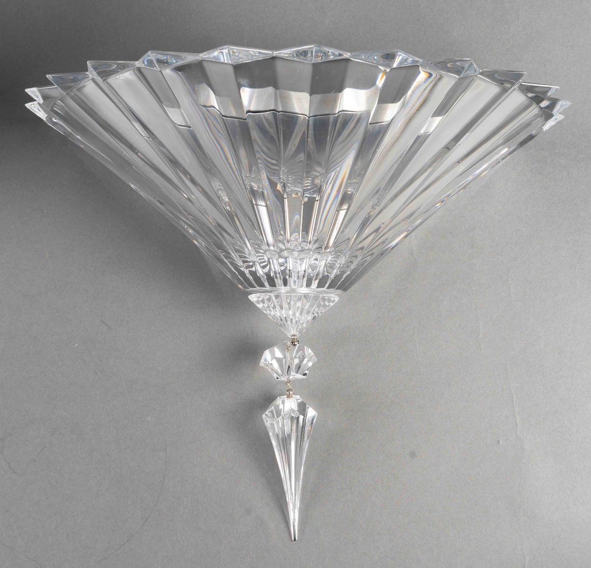 Pair Of Clear Baccarat Crystal Ceiling Lights, Mille Nuits Collection-photo-3