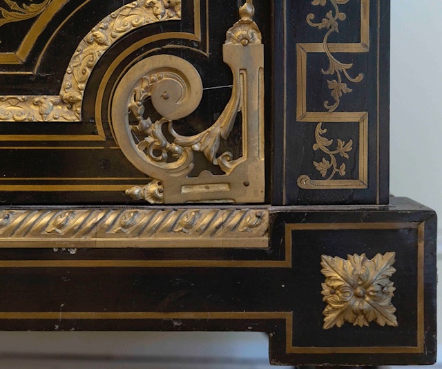 Meuble en ébène à marqueterie Boulle, 19ᵉ siècle-photo-2