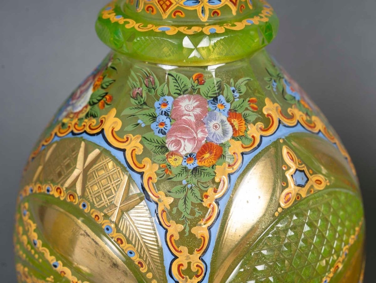 Paire de carafes attribuées à l’époque de Fath Ali Chah Qajar, Perse.-photo-2