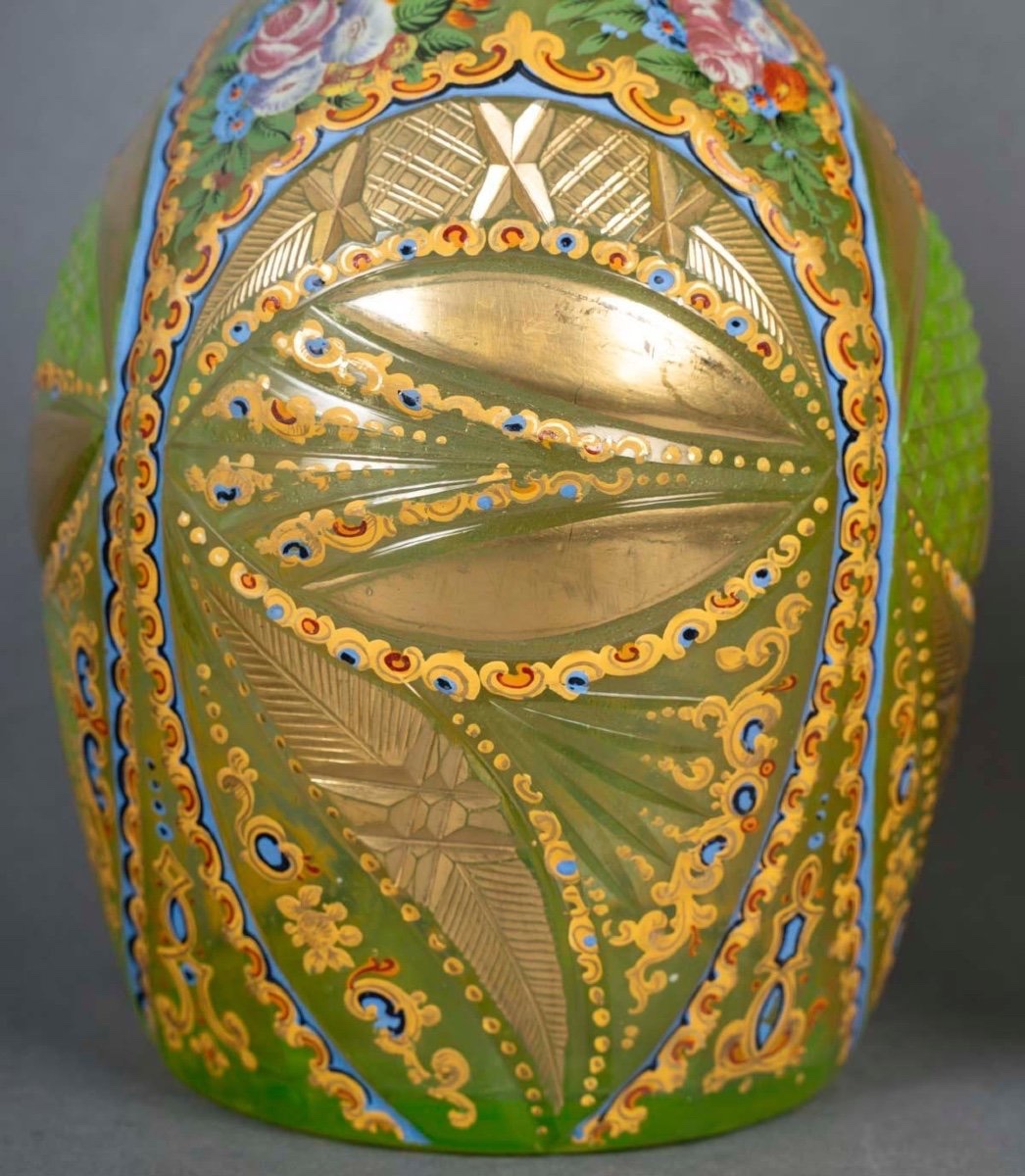 Paire de carafes attribuées à l’époque de Fath Ali Chah Qajar, Perse.-photo-3