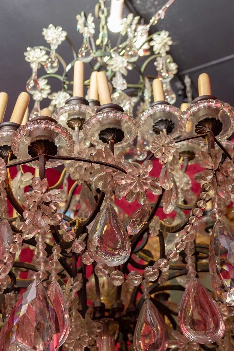 Louis XV Style Chandelier By Baccarat – Crystal, 19th Century-photo-3