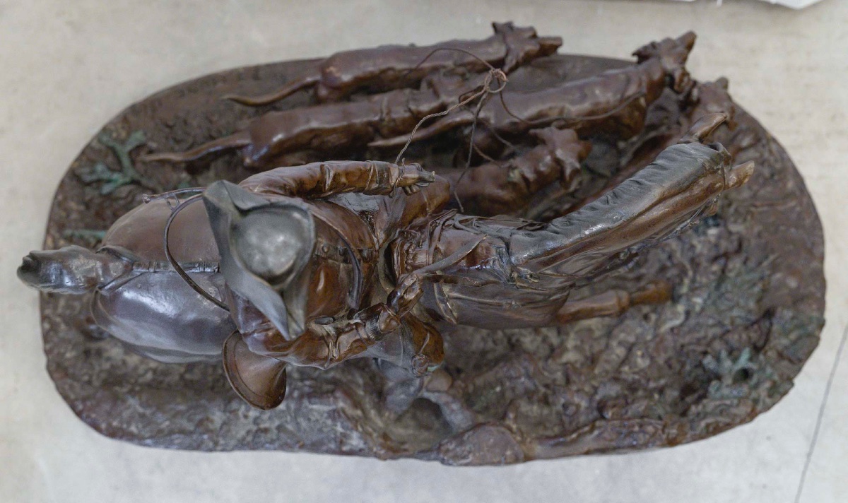 Bronze With Patina, Pierre-jules Mêne – Hunting Valet Of Louis XV-photo-6