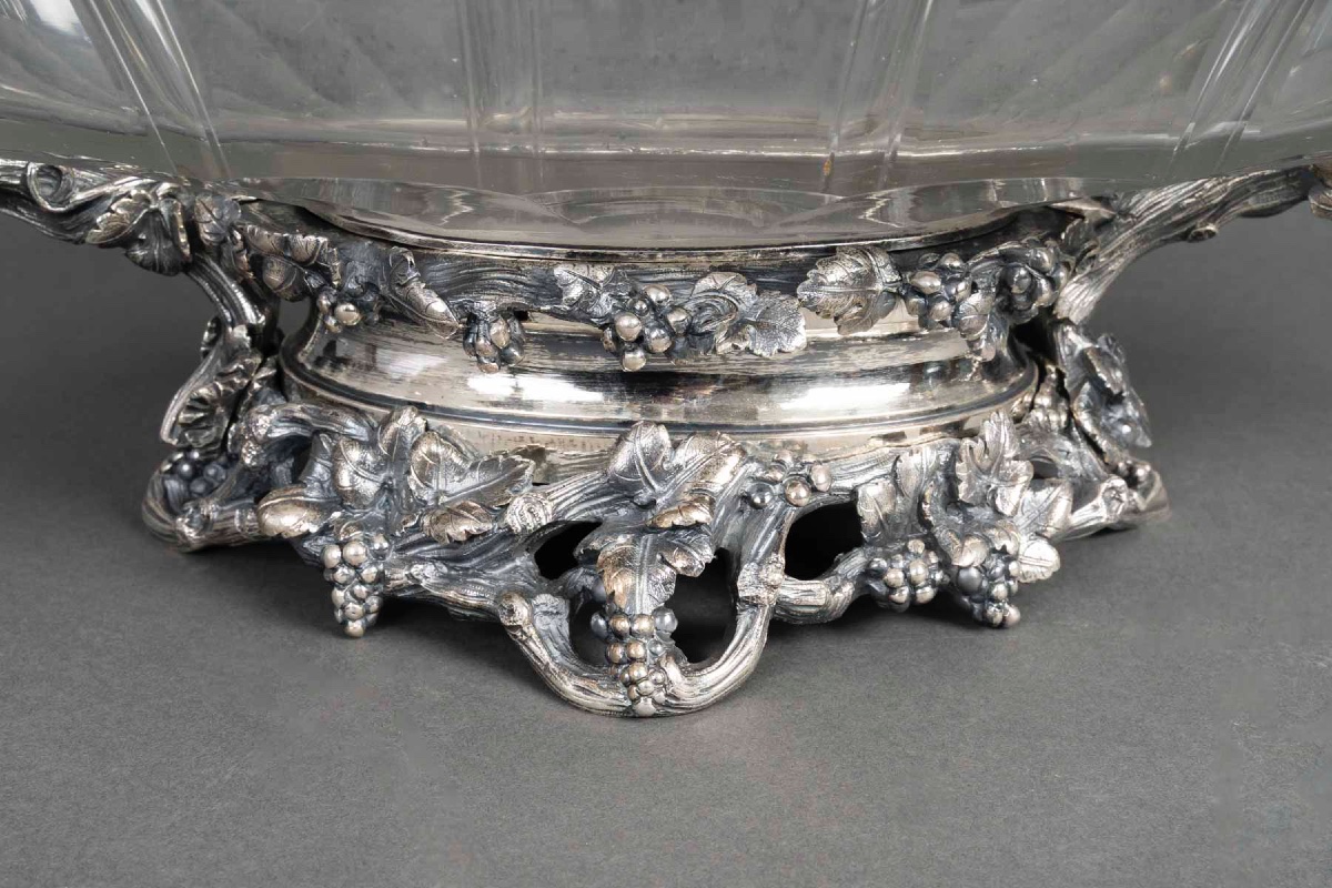 Set de table en bronze argenté et cristal de Baccarat – 19 siècle-photo-3