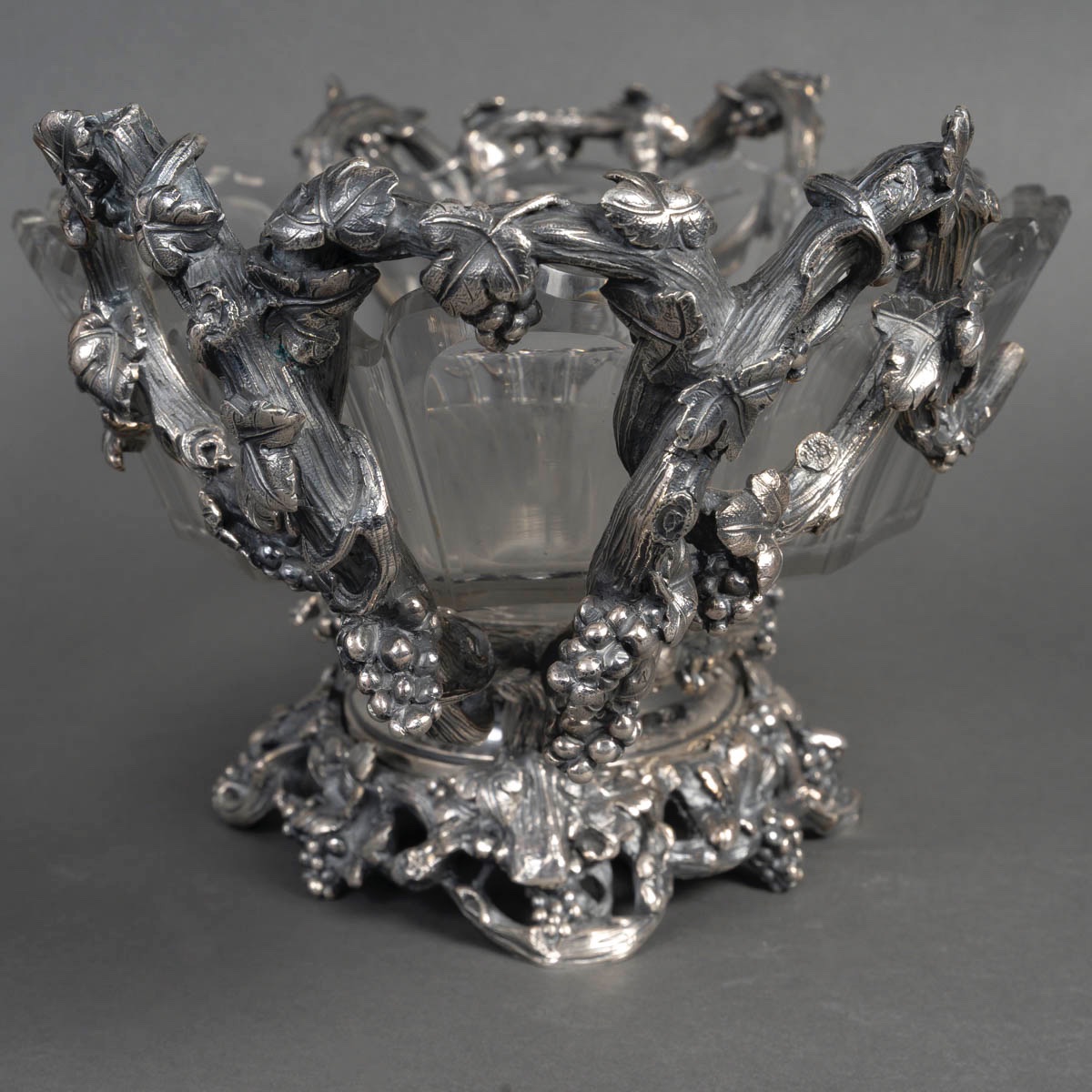 Set de table en bronze argenté et cristal de Baccarat – 19 siècle-photo-2