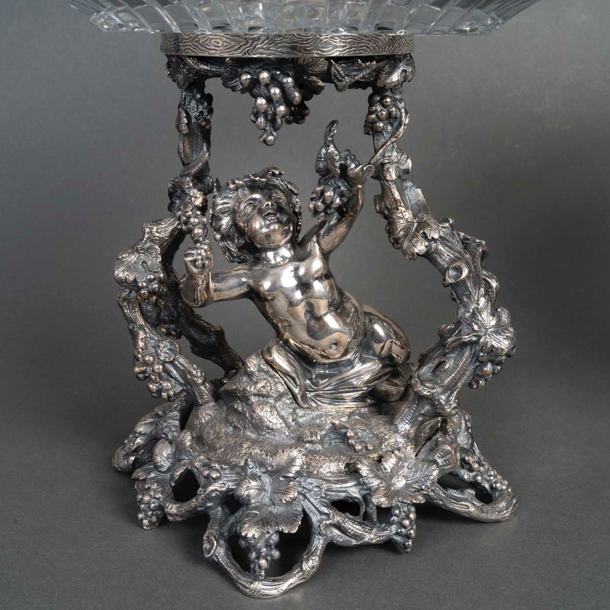 Set de table en bronze argenté et cristal de Baccarat – 19 siècle-photo-4