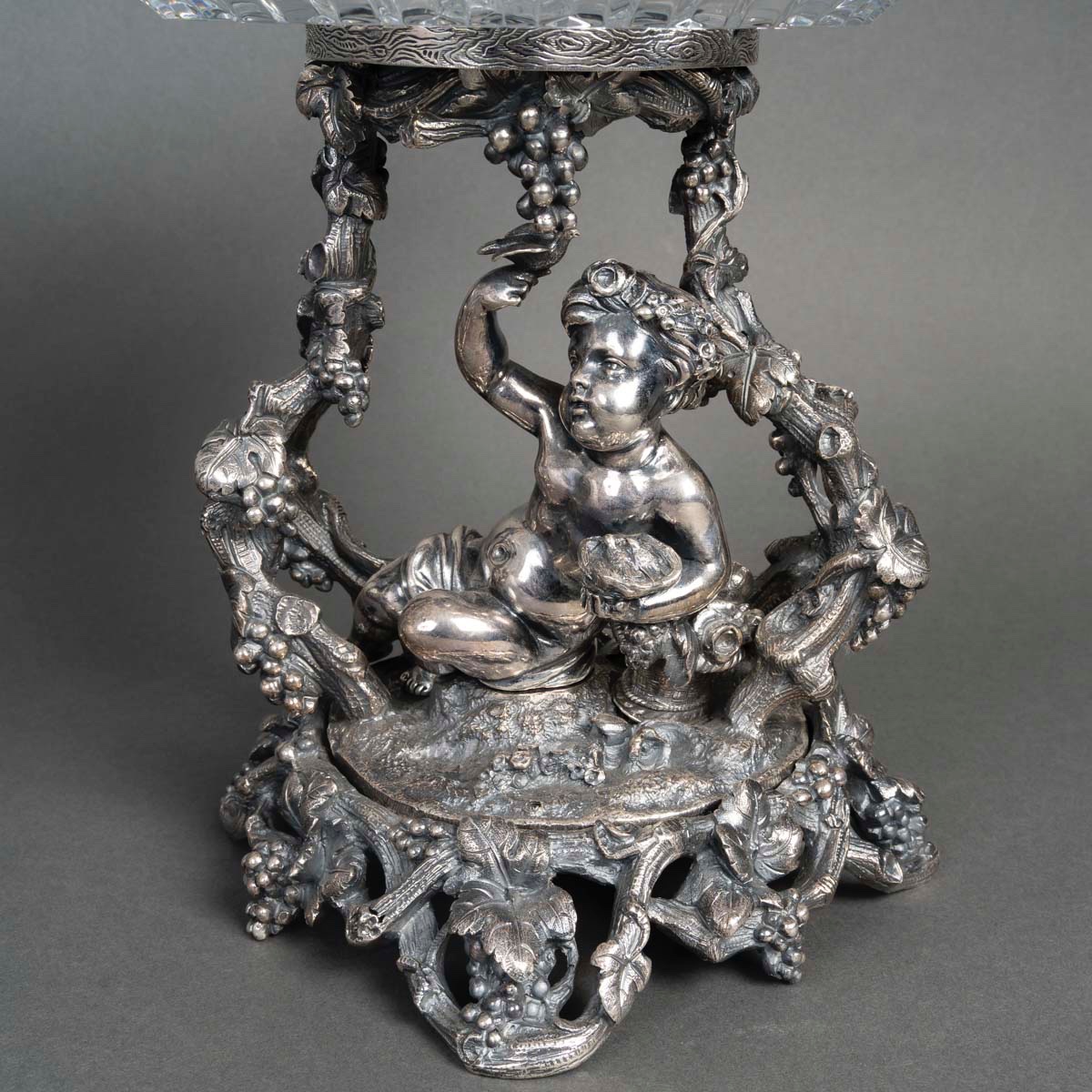 Set de table en bronze argenté et cristal de Baccarat – 19 siècle-photo-5