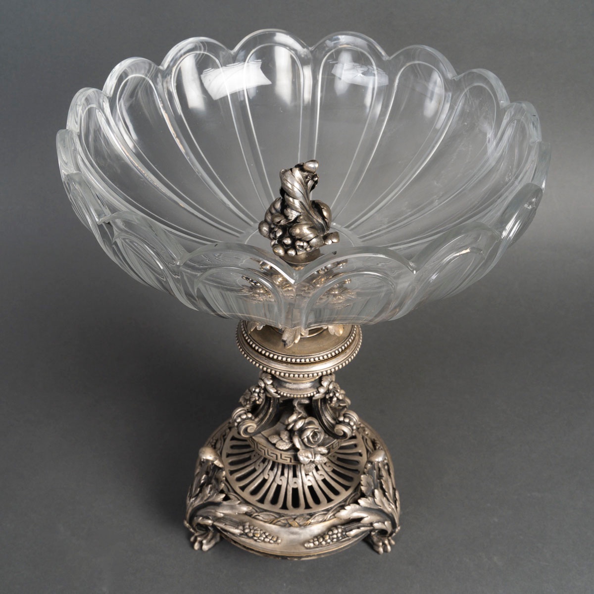 Set de table en bronze argenté et cristal de Baccarat – 19 siècle-photo-6