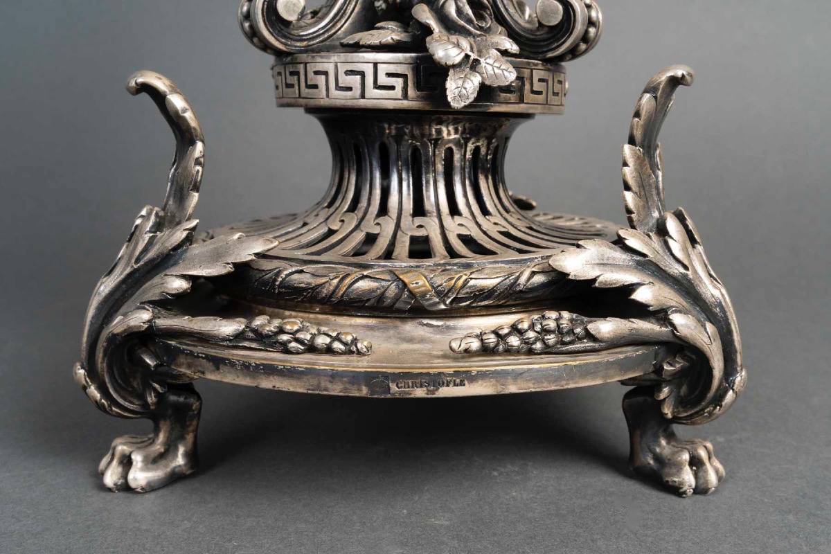 Set de table en bronze argenté et cristal de Baccarat – 19 siècle-photo-7