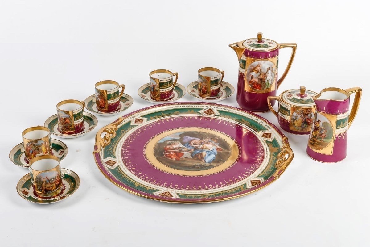 Service à café en porcelaine viennoise 