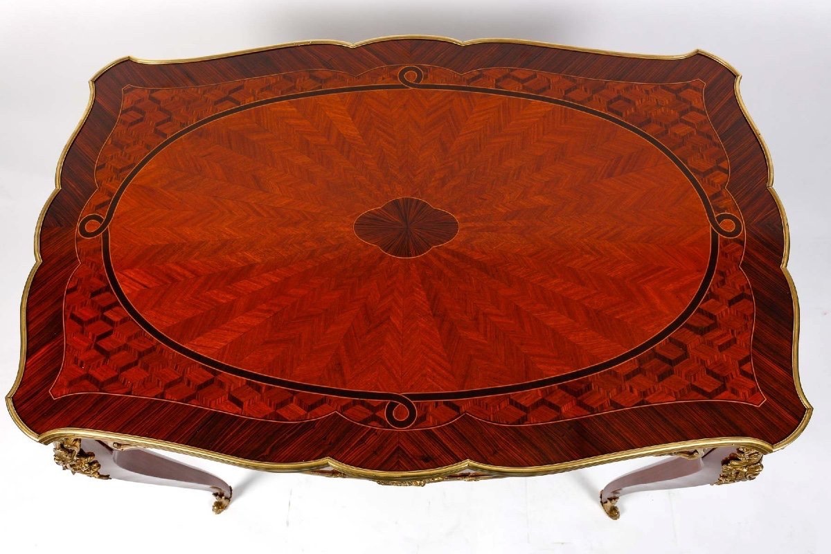 François Linke Style Desk, 19th Century-photo-5