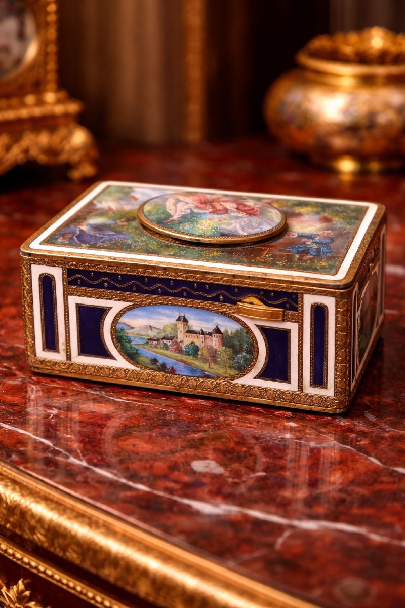 Gilt Bronze And Enamel Singing Bird Music Box – Switzerland, Late 19th Century-photo-3