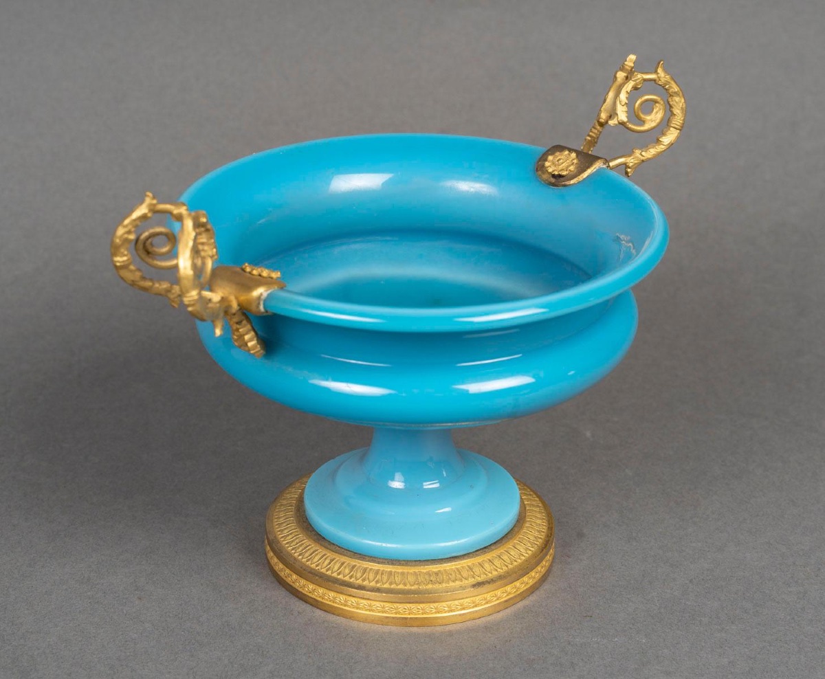 Paire de coupe en opaline, d’époque charles X -photo-5